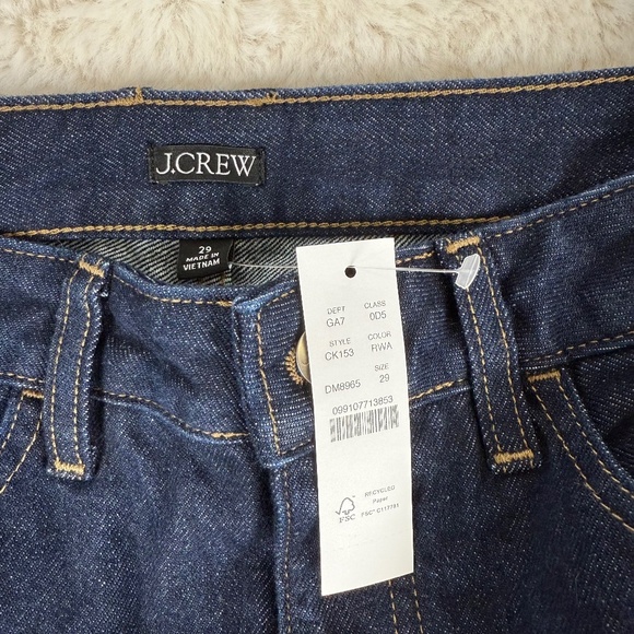 J. Crew NWT $158 Barrel-Leg Jeans High Rise Dark Wash Denim Women's 29 - Picture 3 of 6